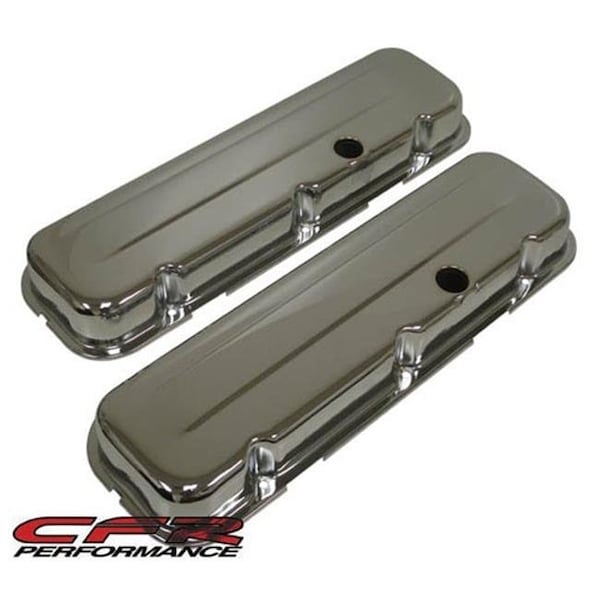 Hands On Short Steel Valve Covers - Chrome for 1965-95 Chevy Big Block 396-427-454-502 HA1320754 - main